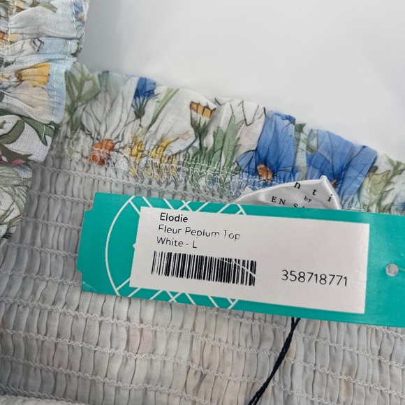 Elodie fleur peplum top floral size large new stitch fix - Picture 7 of 8